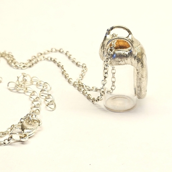 Handmade Moonstone Vial Necklace - Picture 3 of 12